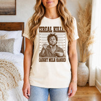 Load image into Gallery viewer, Cereal Killer - Funny Pun Shirt in Natural, woman, no face