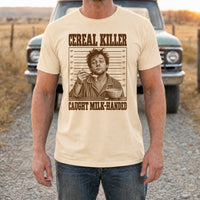 Load image into Gallery viewer, Cereal Killer - Funny Pun Shirt in Soft Cream, man, no face