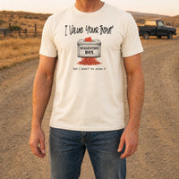 Load image into Gallery viewer, I Value Your Input - Suggestion Box Tee in Natural, man, no face