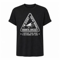 Load image into Gallery viewer, I'm Right, You're Wrong, Debate Society - Funny Debate Team Shirt in Black, ghost front