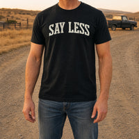 Load image into Gallery viewer, Say Less - Funny Introvert Sassy T Shirts - Terminally Indoors in Black, man, no face