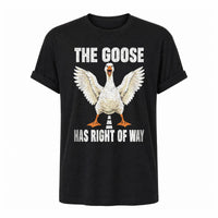 Load image into Gallery viewer, The Goose Has Right of Way - Funny Goose Shirt in Black, ghost front