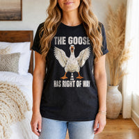 Load image into Gallery viewer, The Goose Has Right of Way - Funny Goose Shirt in Black, woman, no face