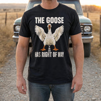 Load image into Gallery viewer, The Goose Has Right of Way - Funny Goose Shirt in Black, man, no face