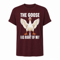 Load image into Gallery viewer, The Goose Has Right of Way - Funny Goose Shirt in Maroon, ghost front
