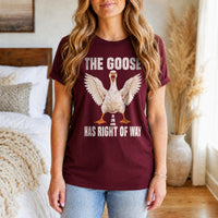 Load image into Gallery viewer, The Goose Has Right of Way - Funny Goose Shirt in Maroon, woman, no face