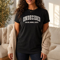 Load image into Gallery viewer, Undecided Major Minor Lunch - College Student Shirt in Black, woman, no face