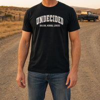 Load image into Gallery viewer, Undecided Major Minor Lunch - College Student Shirt in Black, man, no face