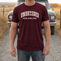 Load image into Gallery viewer, Undecided Major Minor Lunch - College Student Shirt in Maroon, man, no face