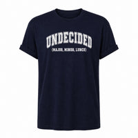 Load image into Gallery viewer, Undecided Major Minor Lunch - College Student Shirt in Navy, ghost front