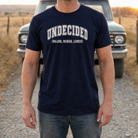 Load image into Gallery viewer, Undecided Major Minor Lunch - College Student Shirt in Navy, man, no face