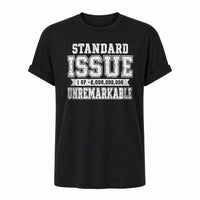 Load image into Gallery viewer, Unremarkable - Self Deprecating Shirts in Black, ghost front