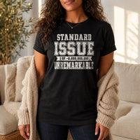 Load image into Gallery viewer, Unremarkable - Self Deprecating Shirts in Black, woman, no face