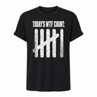 Load image into Gallery viewer, Today's WTF Count - Funny Sarcastic Work Shirts in Black, ghost front