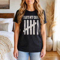 Load image into Gallery viewer, Today's WTF Count - Funny Sarcastic Work Shirts in Black, woman, no face